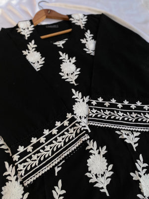 Monochrome embroidered 2pc