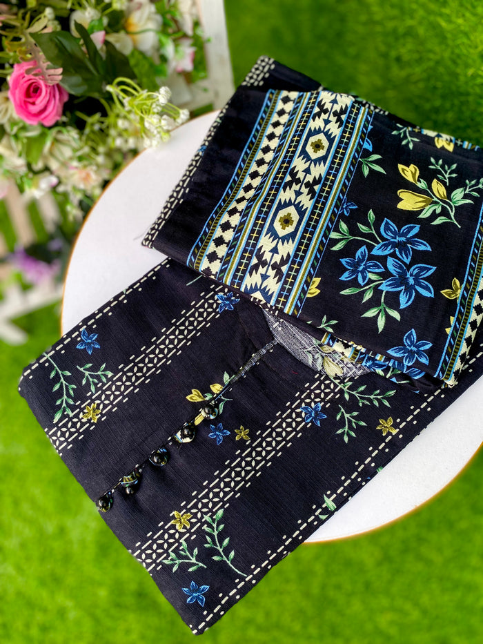 Black Ocean - Khaddar 2 Piece