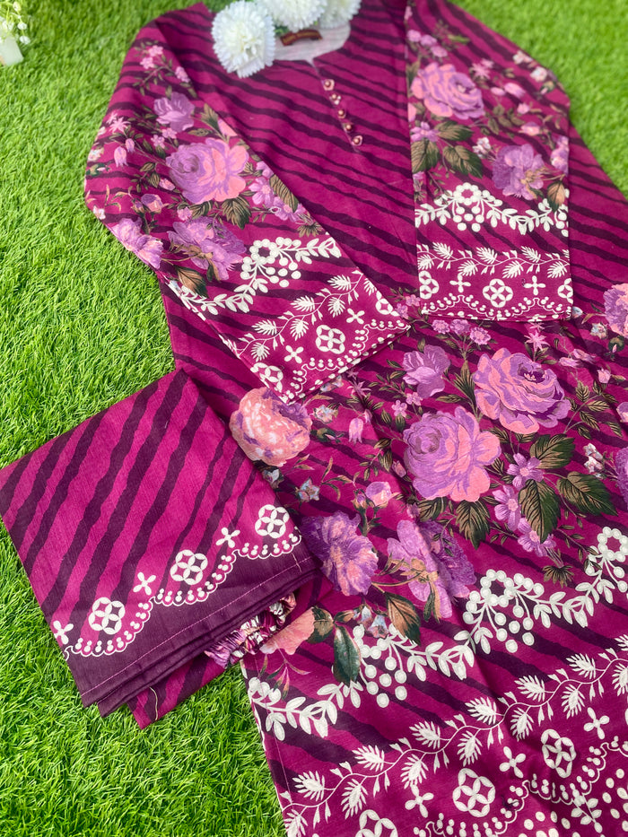 Magenta Allure - Khaddar 2 Piece